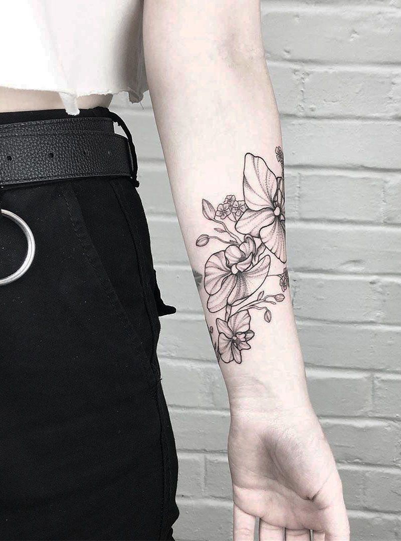 Pretty Orchid Tattoos that Can Enhance Your Temperament