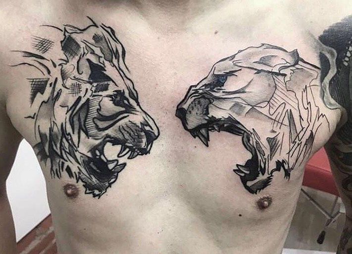 Pretty Chest Tattoos For Men to Inspire You