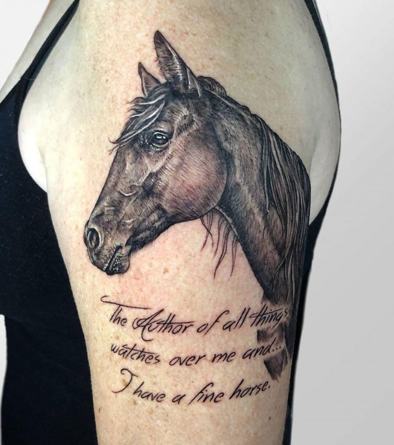 Pretty Horse Tattoos Let You March Forward Courageously