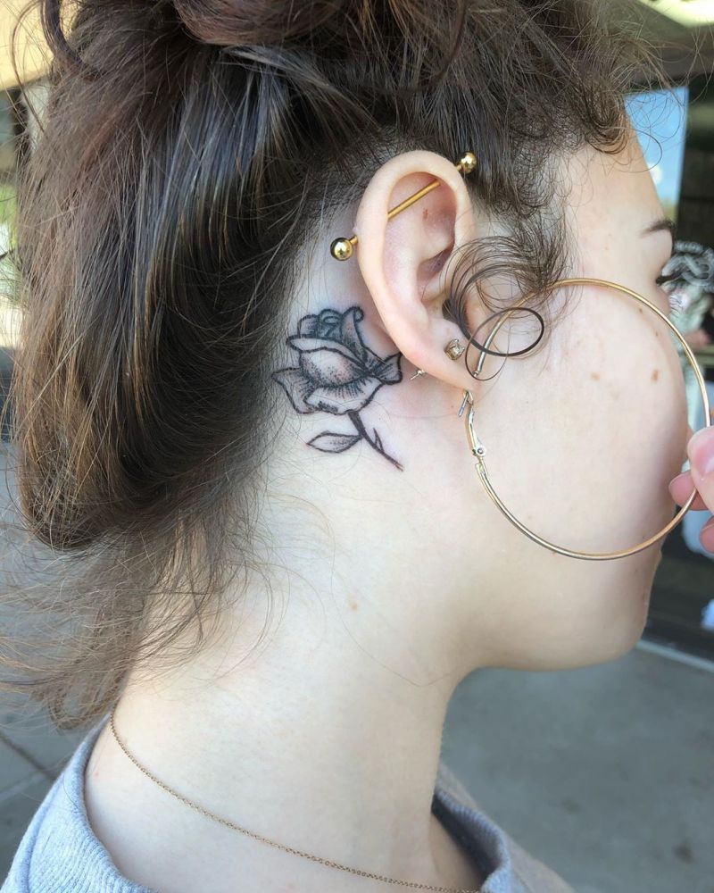 Pretty Behind the Ear Tattoos to Inspire You