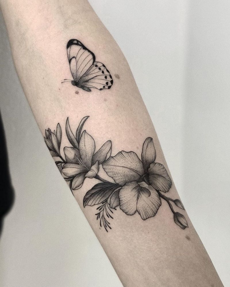 Pretty Orchid Tattoos that Can Enhance Your Temperament