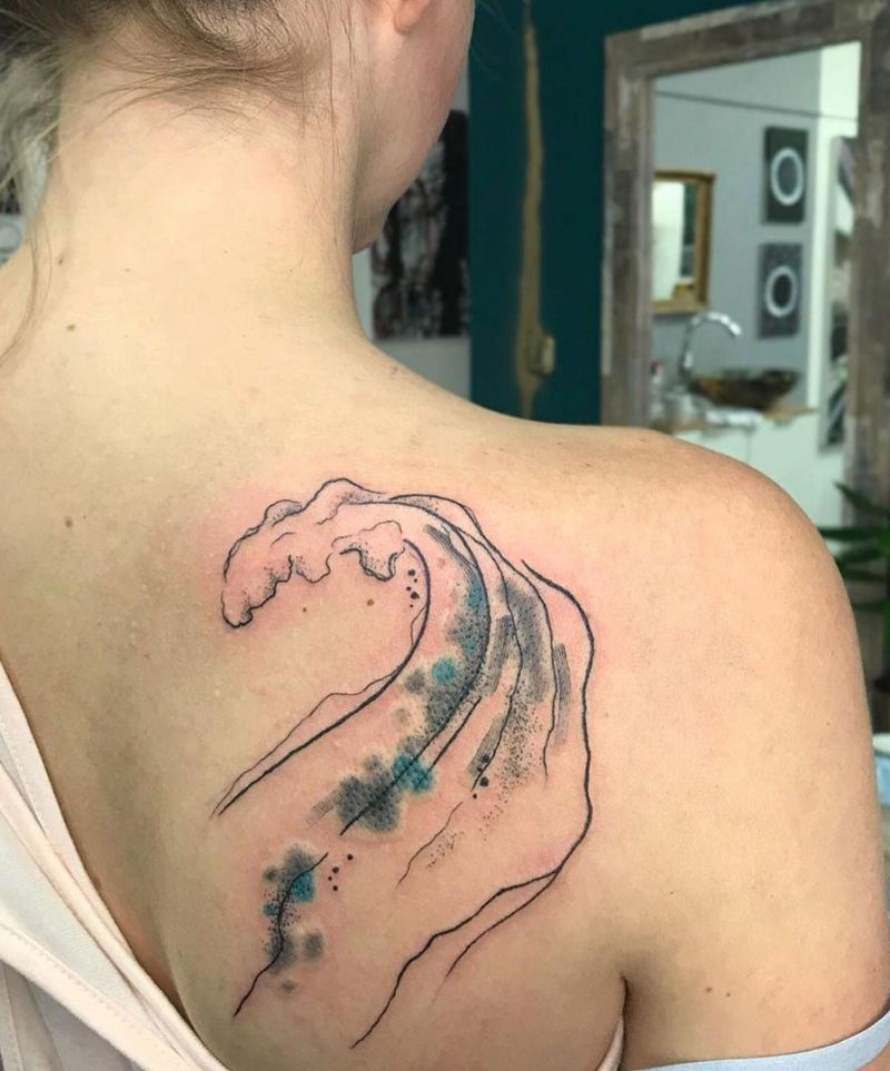 Pretty Wave Tattoos That Give You an Unexpected Feeling