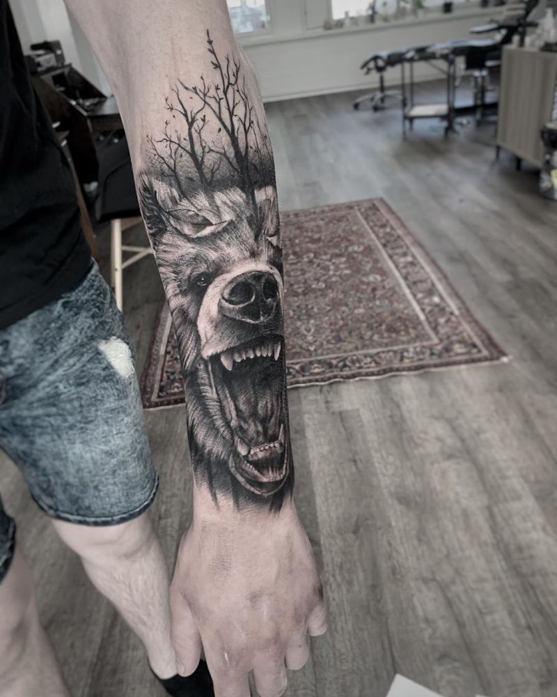 Fierce Bear Tattoos You Will Like to Try