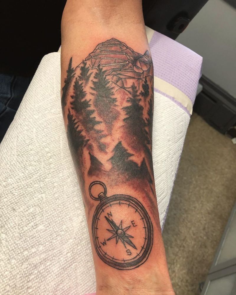 Pretty Hiking Tattoos Inspire You to Go Hiking