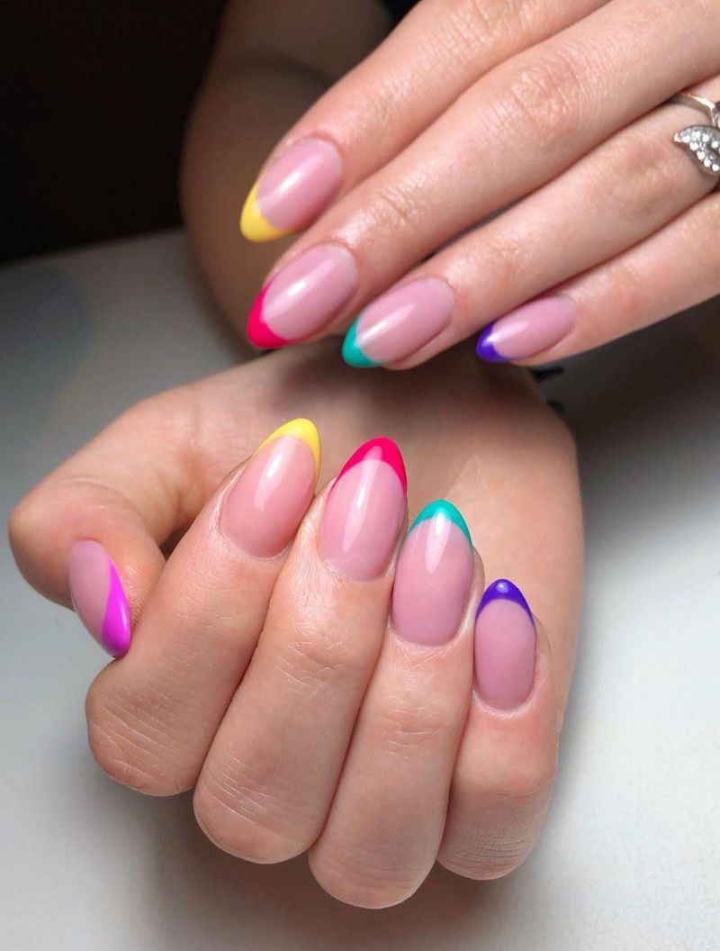 Trendy Rainbow Nail Art Designs for Summer