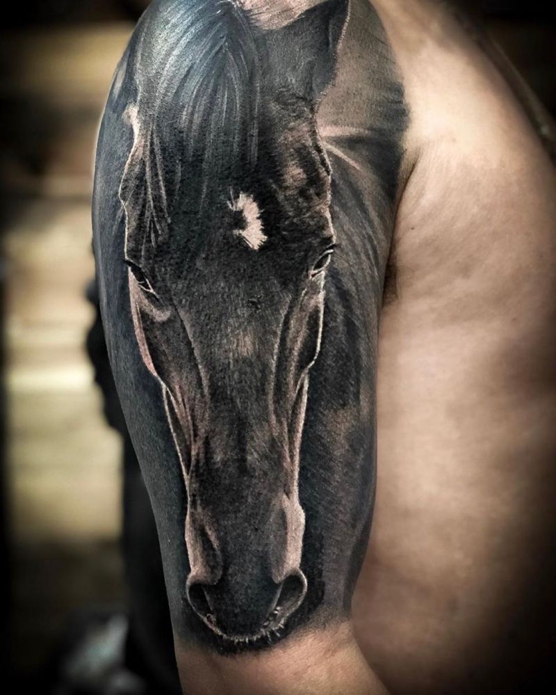 Pretty Horse Tattoos Let You March Forward Courageously