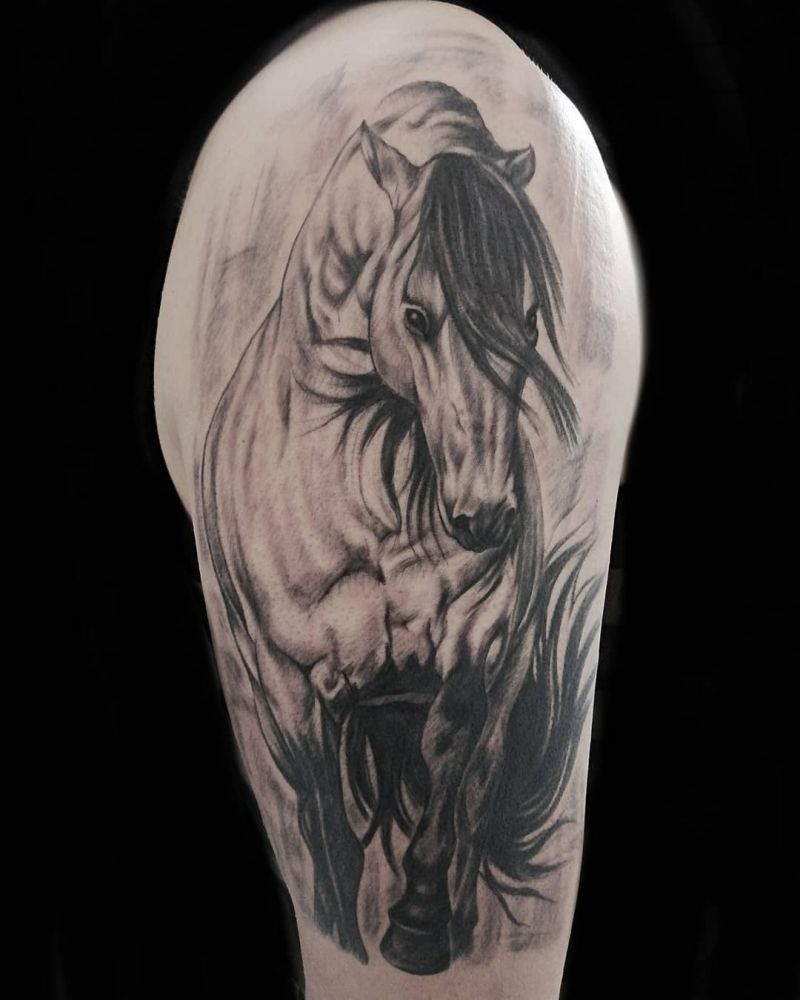 Pretty Horse Tattoos Let You March Forward Courageously