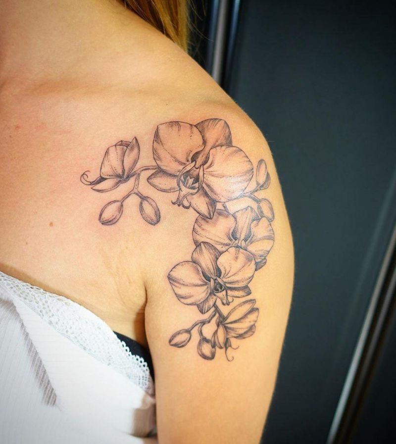 Pretty Orchid Tattoos that Can Enhance Your Temperament