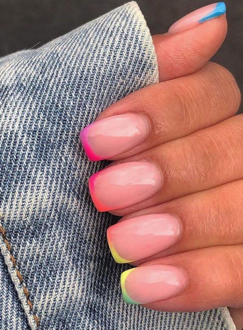 Trendy Rainbow Nail Art Designs for Summer