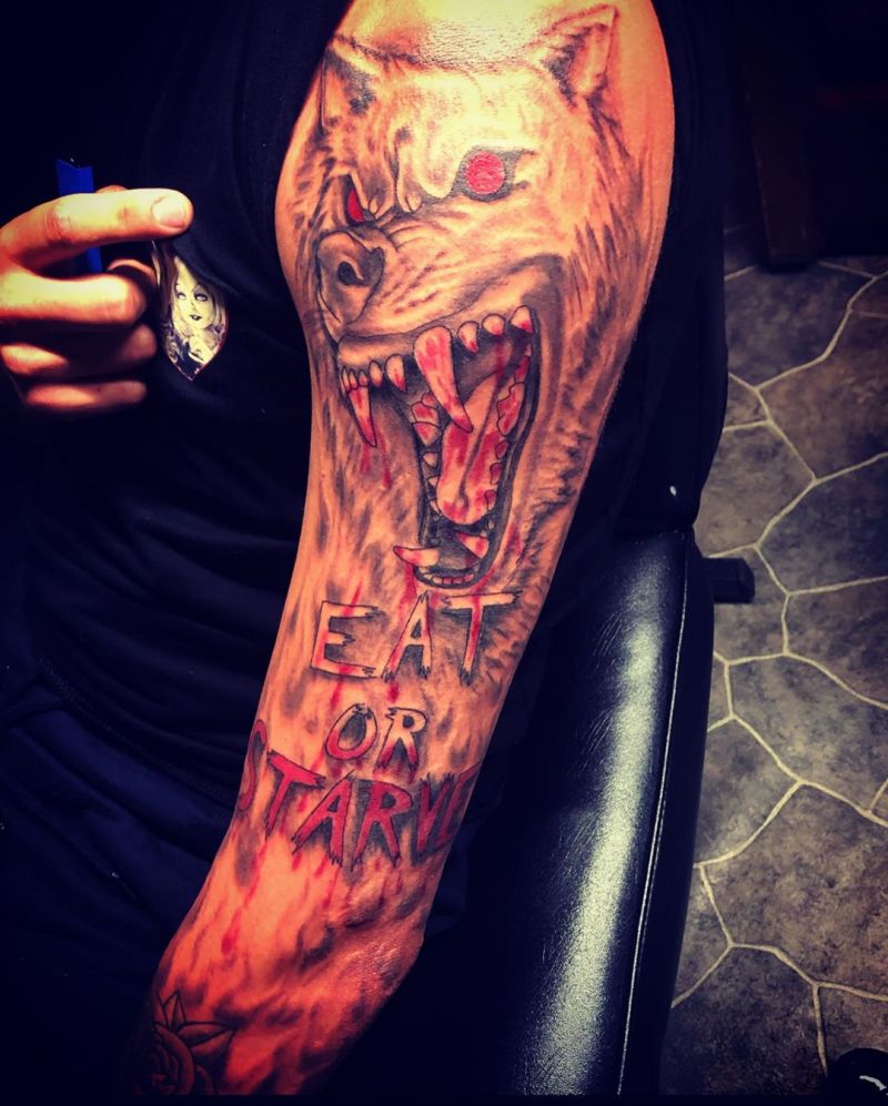 Ferocious Werewolf Tattoos Will Certainly Make Others Feel Afraid