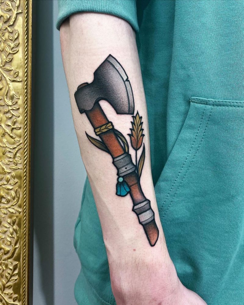 30 Traditional Axe Tattoos You Will Love