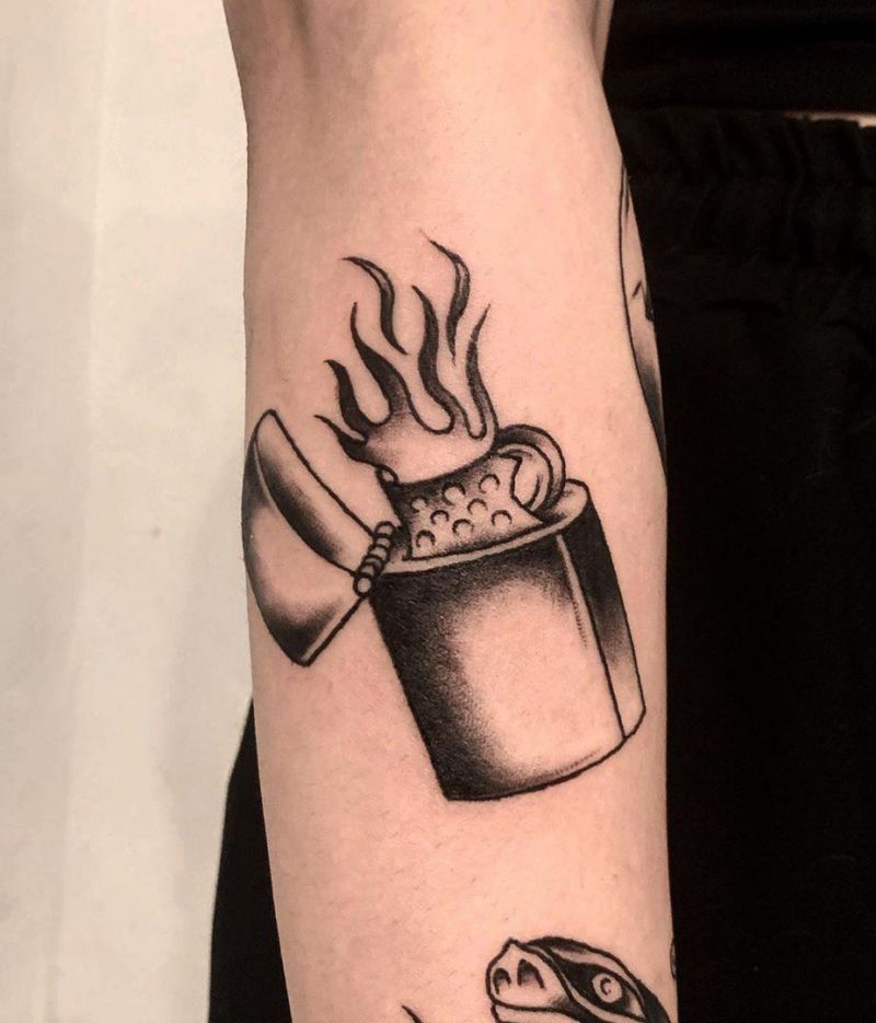 30 Creative Lighter Tattoos You Will Love