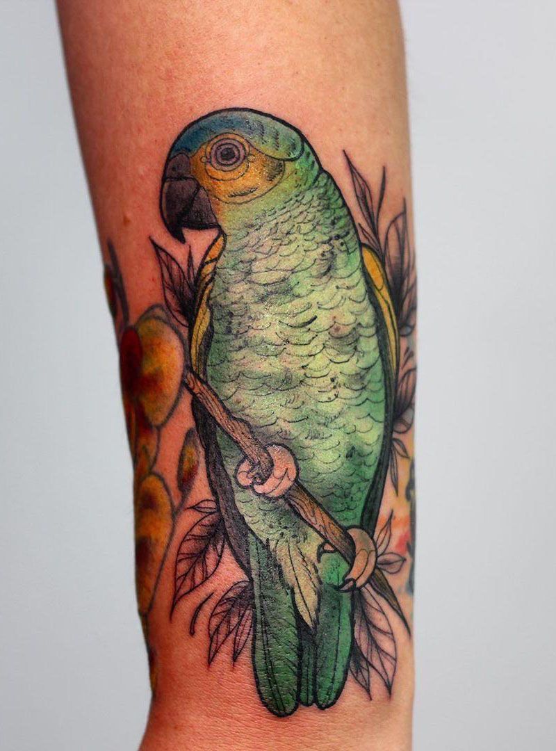 Lovely Parrot Tattoos Make You Happy Every Day