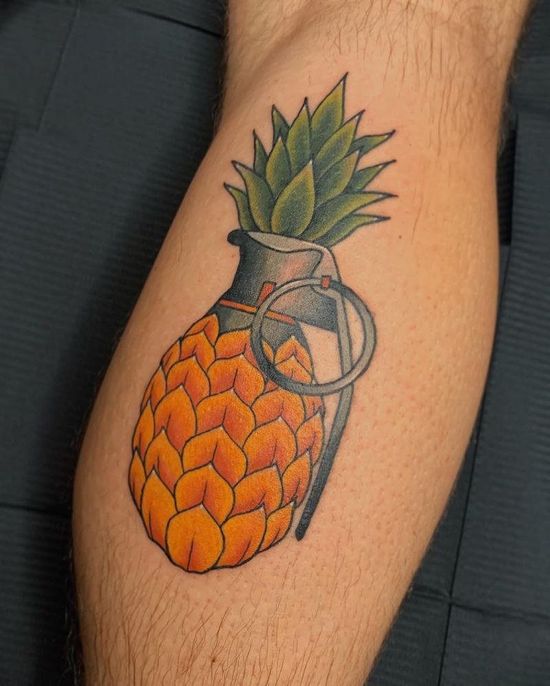 Pretty Pineapple Tattoos Give You Vitamins All The Time