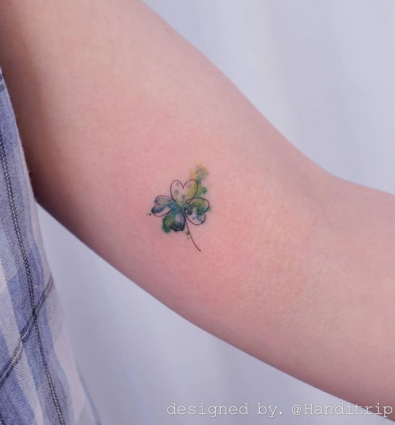 30 Pretty Four Leaf Clover Tattoos to Witness Your Love