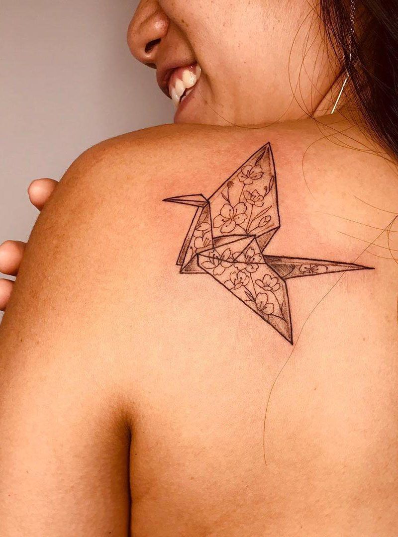 Pretty Origami Tattoos That Improve Your Taste