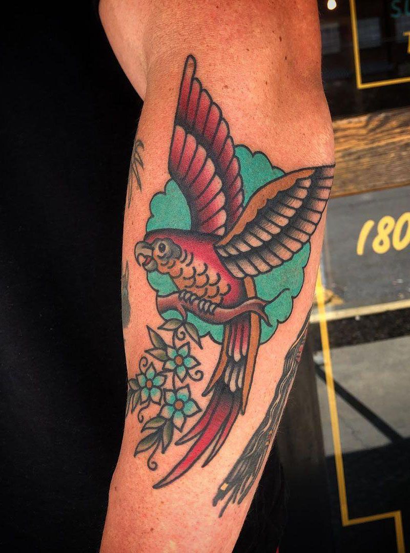 Lovely Parrot Tattoos Make You Happy Every Day