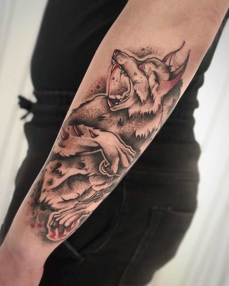 Ferocious Werewolf Tattoos Will Certainly Make Others Feel Afraid