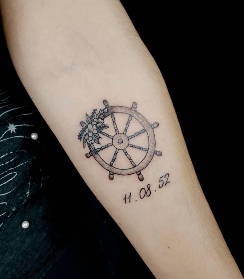 30 Wheel Tattoos Give You The Right Direction
