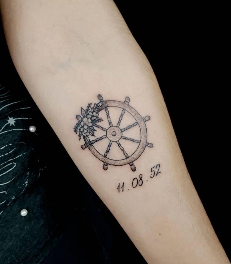 30 Wheel Tattoos Give You The Right Direction