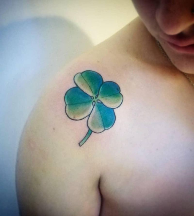 30 Pretty Four Leaf Clover Tattoos to Witness Your Love