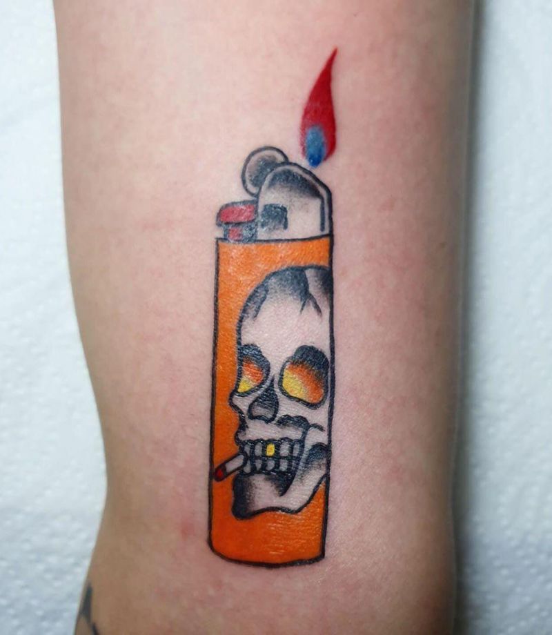 30 Creative Lighter Tattoos You Will Love