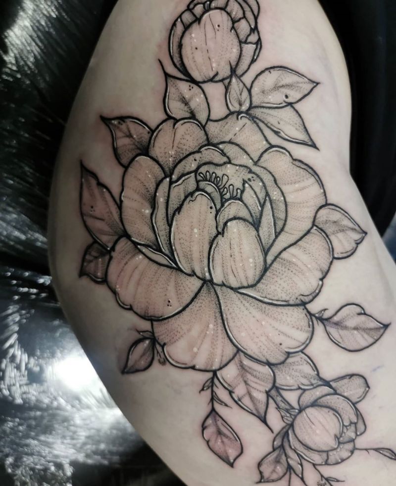 30 Pretty Peony Flower Tattoos for You to Enjoy