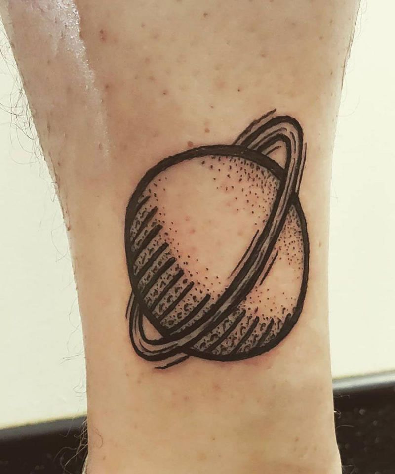 Pretty Saturn Tattoos for You to Enjoy