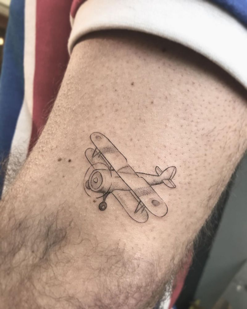 30 Pretty Airplane Tattoos Make You Like to Travel