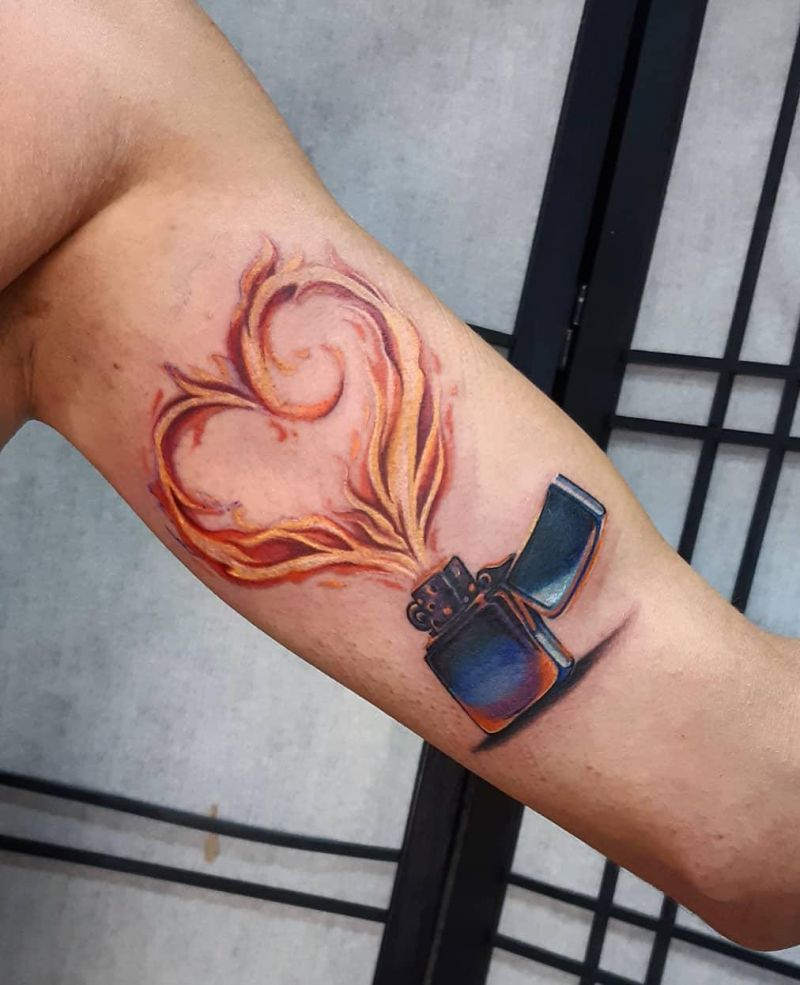 30 Creative Lighter Tattoos You Will Love