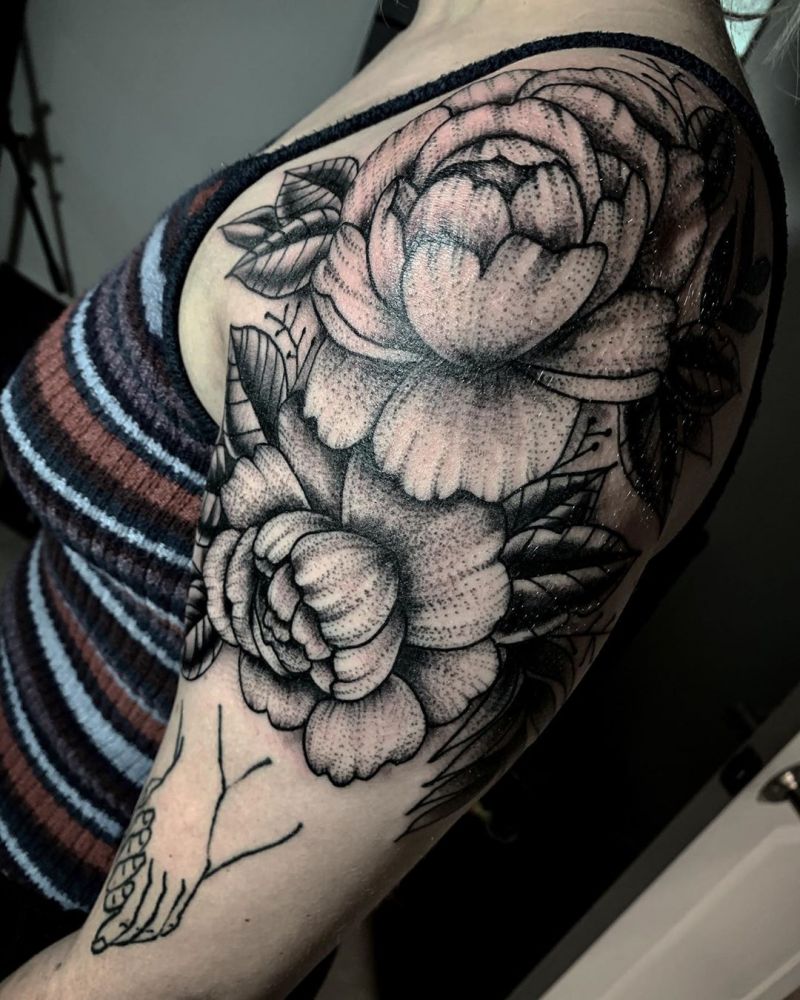 30 Pretty Peony Flower Tattoos for You to Enjoy