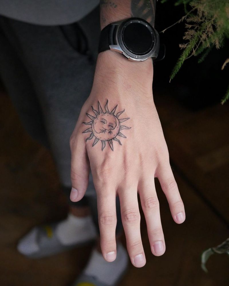 Pretty Sun Tattoos Let You Always Be Full of Sunshine