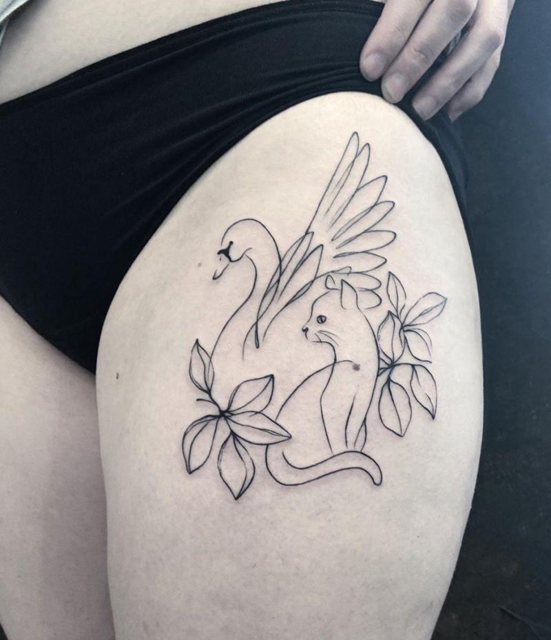 Tattoo ladies swan for The Daily