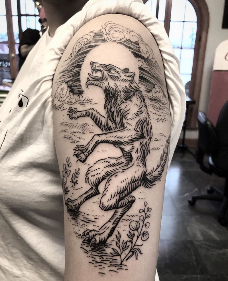 Ferocious Werewolf Tattoos Will Certainly Make Others Feel Afraid