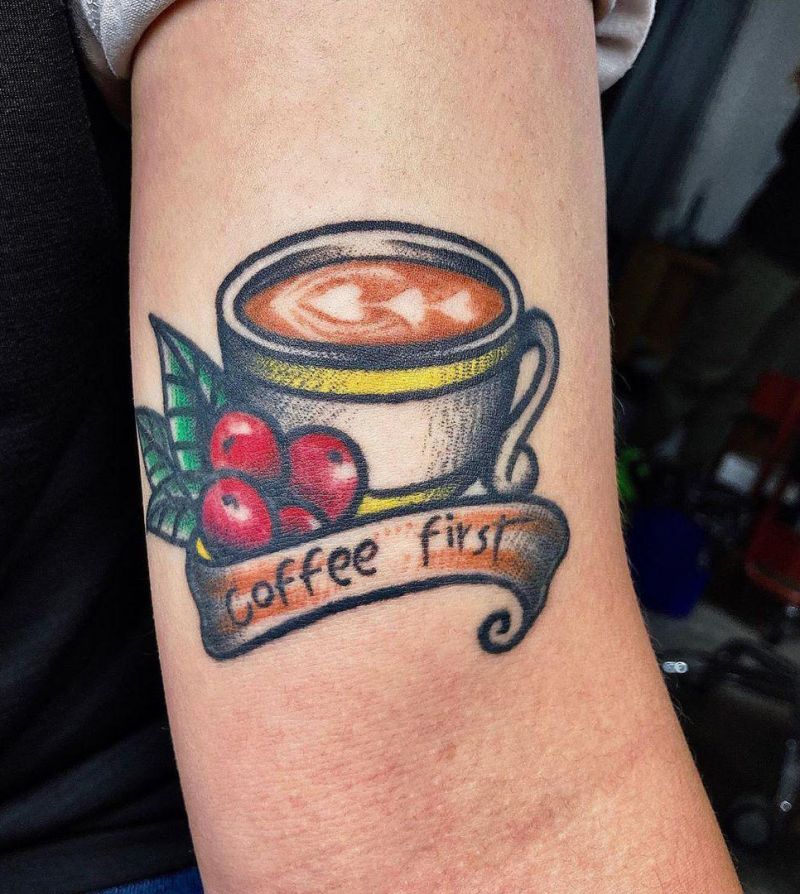 Pretty Coffee Tattoos Keep You Fragrant All The Time