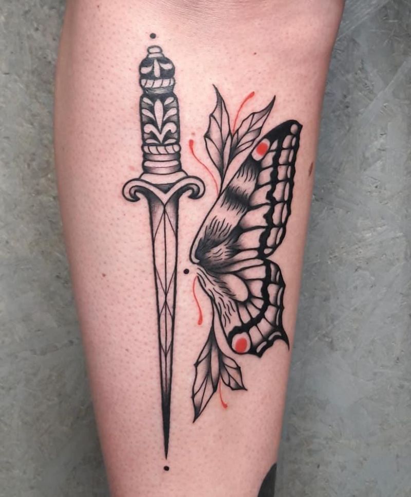 30 Pretty Dagger Tattoos You Will Love