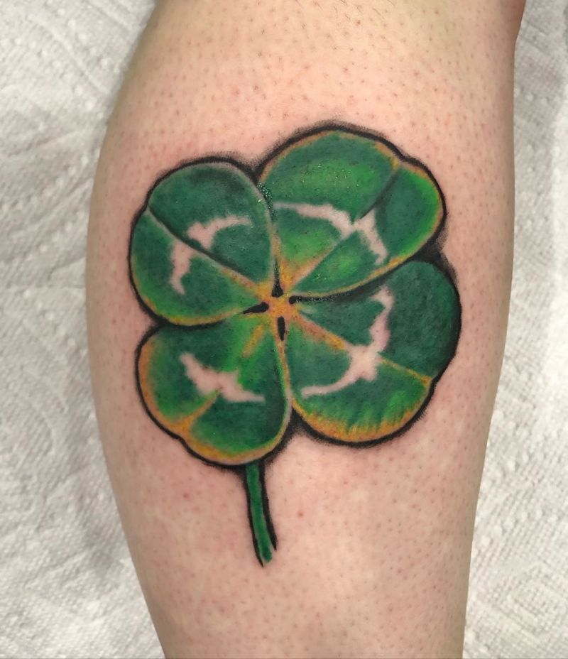 30 Pretty Four Leaf Clover Tattoos to Witness Your Love