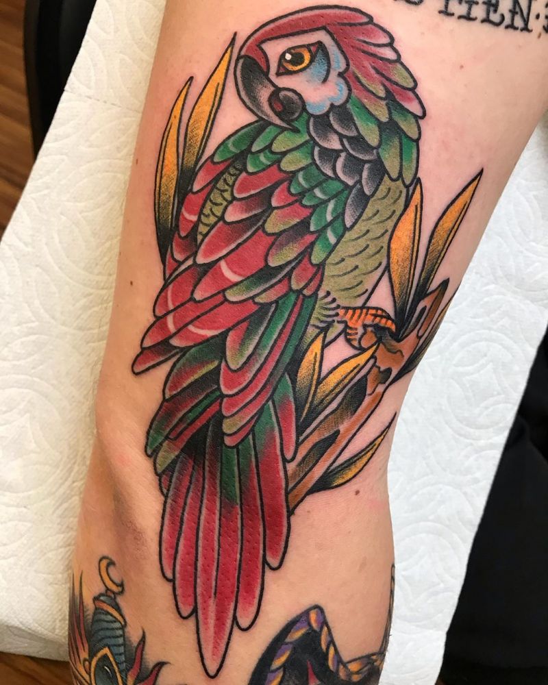 Lovely Parrot Tattoos Make You Happy Every Day