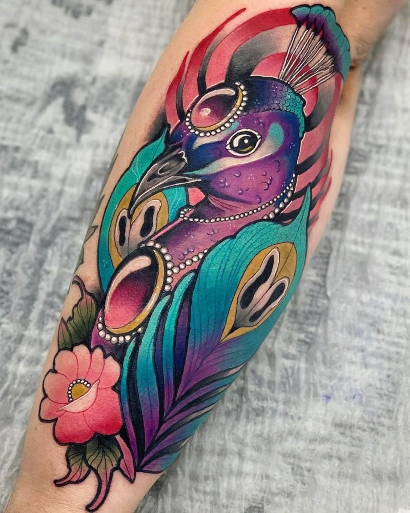 Pretty Peacock Tattoos for You to Enjoy