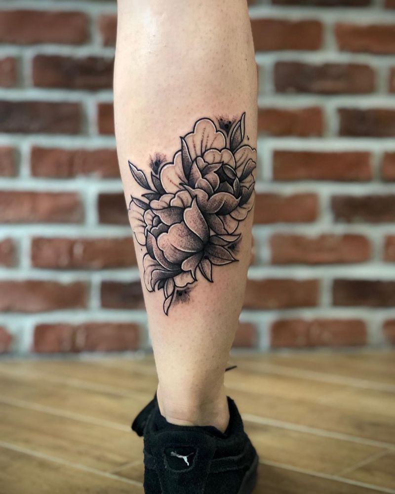 30 Pretty Peony Flower Tattoos for You to Enjoy