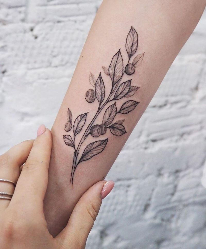 Pretty Blueberry Tattoos for You to Enjoy