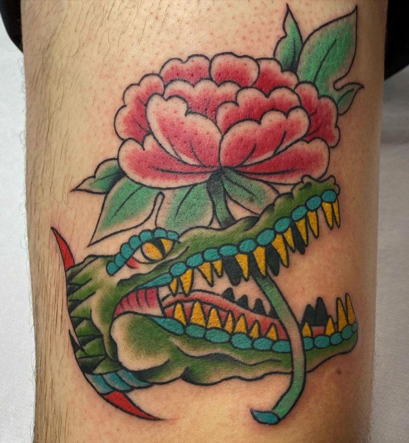 Pretty Crocodile Tattoo Designs and Ideas