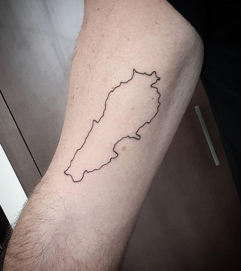 30 Pretty Map Tattoos Make You Want to Go Abroad