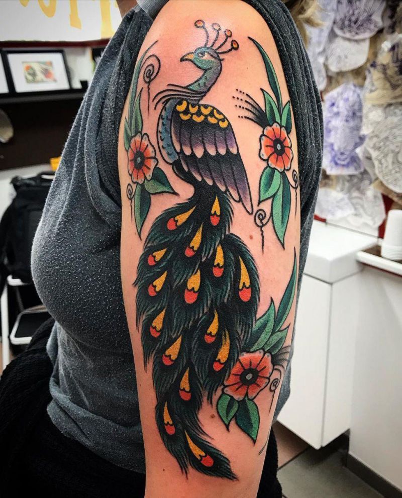 Pretty Peacock Tattoos for You to Enjoy