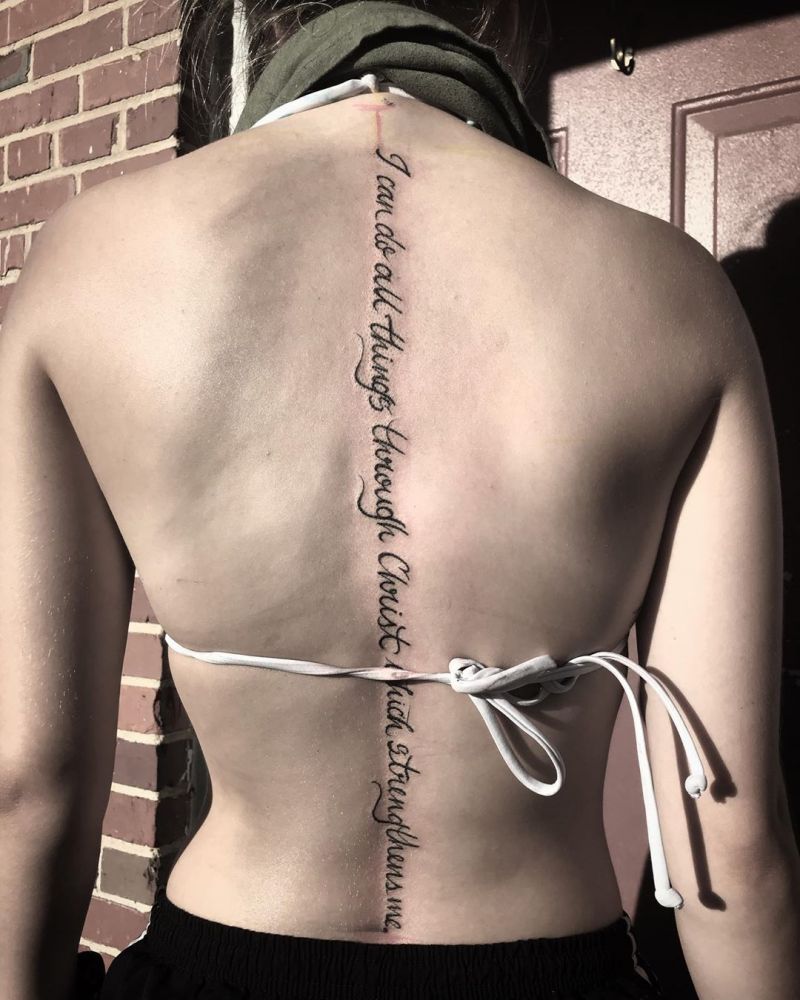 Pretty Spine Tattoos that Make You Sexy