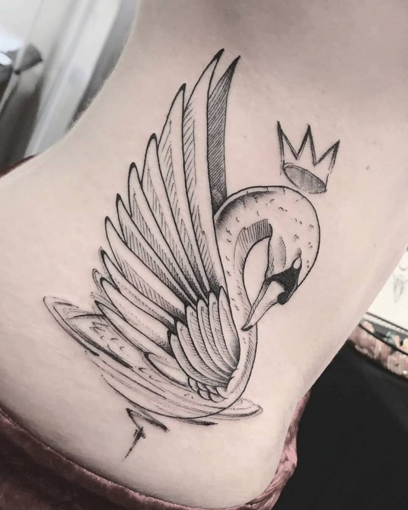 Pretty Swan Tattoos for You to Enjoy