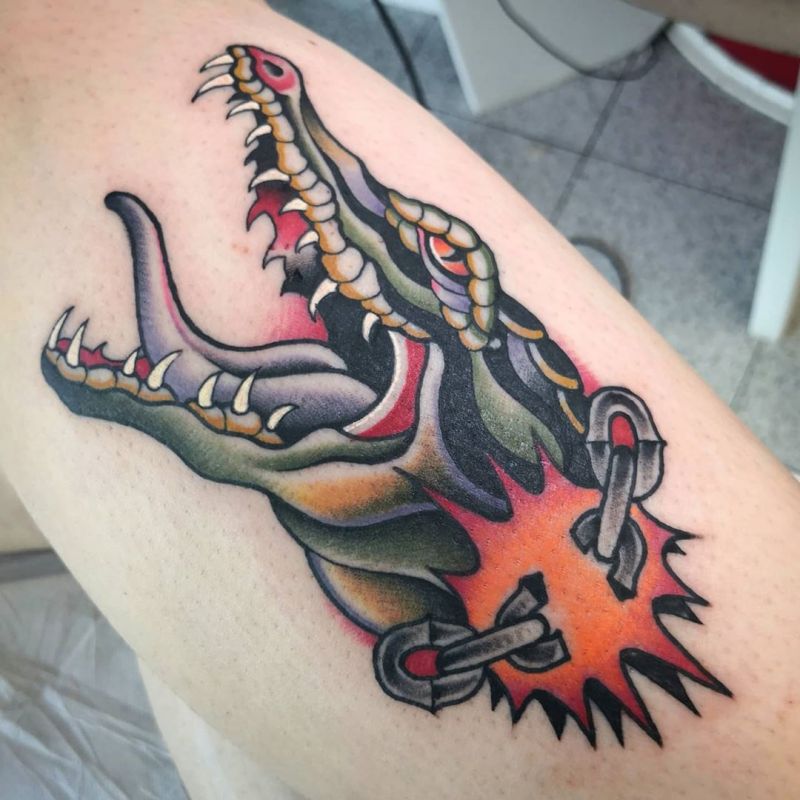 Pretty Crocodile Tattoo Designs and Ideas