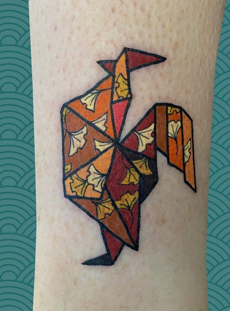 Pretty Origami Tattoos That Improve Your Taste