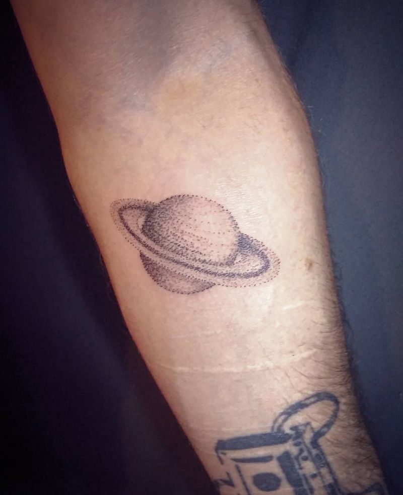 Pretty Saturn Tattoos for You to Enjoy