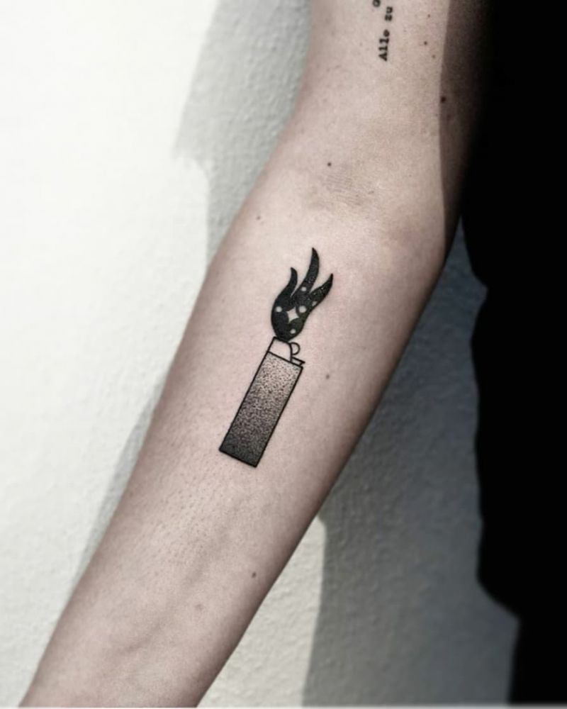 30 Creative Lighter Tattoos You Will Love